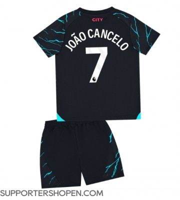 Manchester City Joao Cancelo #7 Tredje tröja Barn 2023-24 Kortärmad (+ korta byxor)